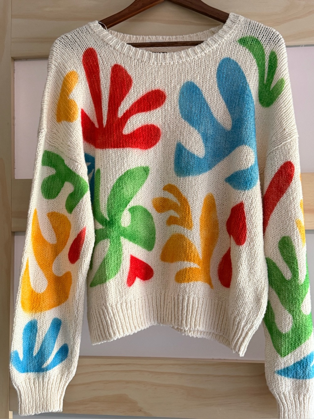 MOTHER The Jumper A Monstera Moment Sweater L NWT $425 - Picture 3 of 6